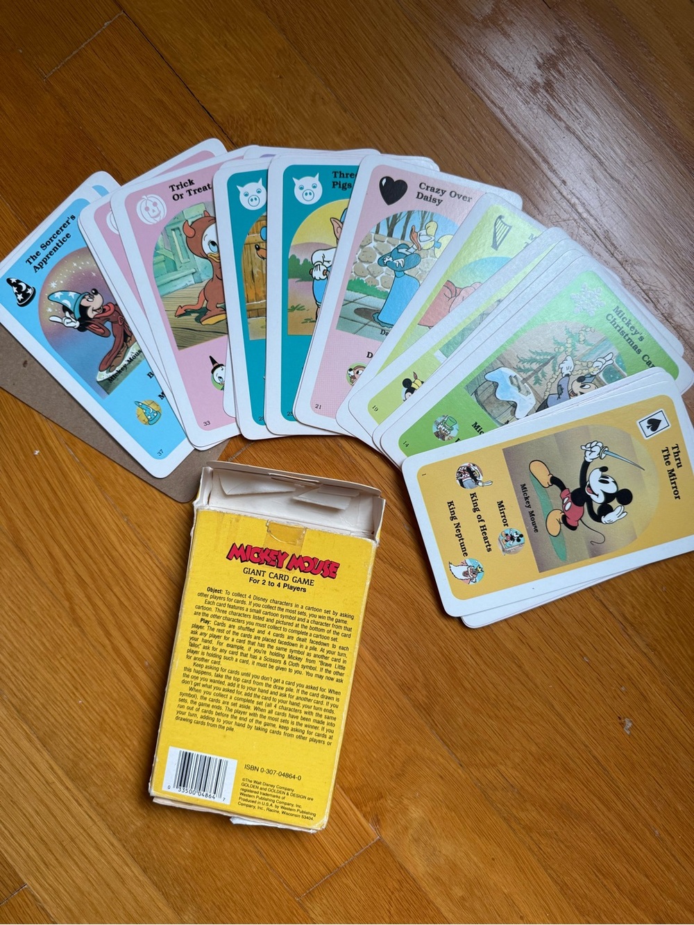 ✨ Rare Vintage 80’s Mickey Mouse Jumbo Playing Cards Cartoon Classics - Picture 4 of 5